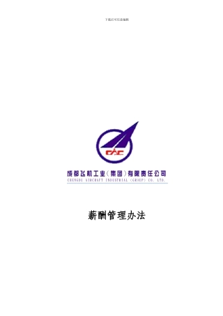 002-成飞集团薪酬管理办法—新华信