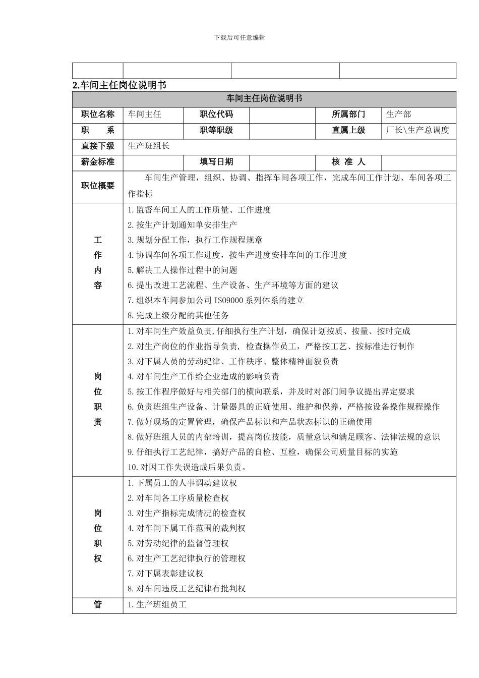 00家具厂各个生产管理岗位职责_第3页