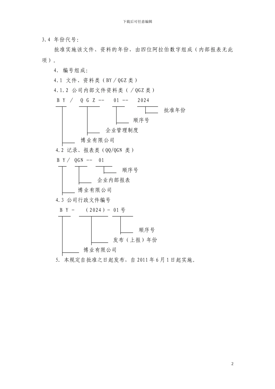 01-行政后勤管理制度编号规定_第2页