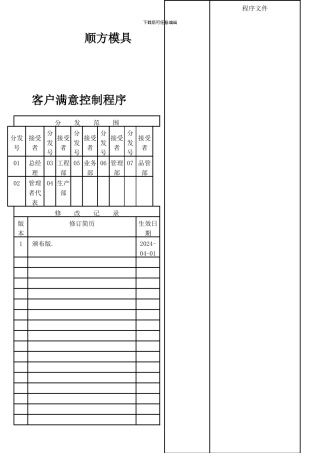 028客户满意度控制程序QP028