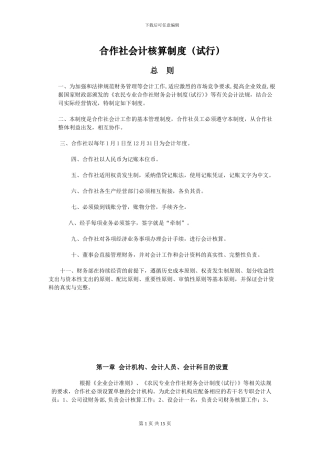 02会计核算制度-合作社