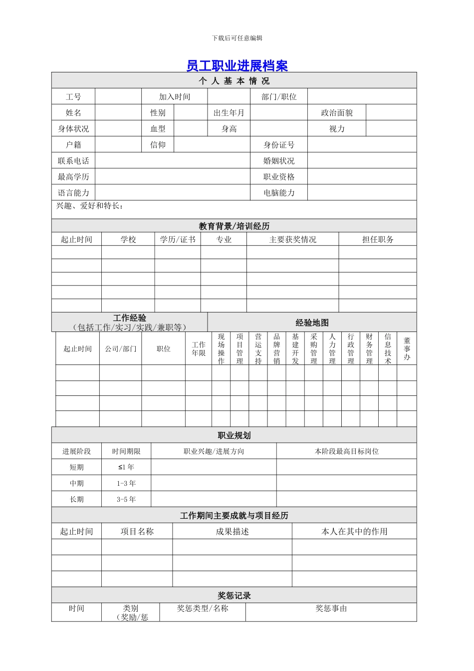 02员工职业发展档案_第1页
