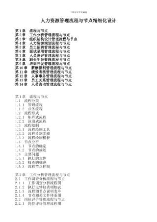 0301.人力资源管理流程与节点精细化设计