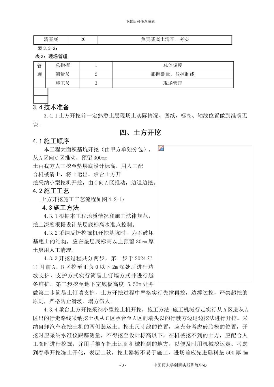 03土方开挖、破桩头、砌砖胎模、垫层施工方案-2024.7.21_第3页