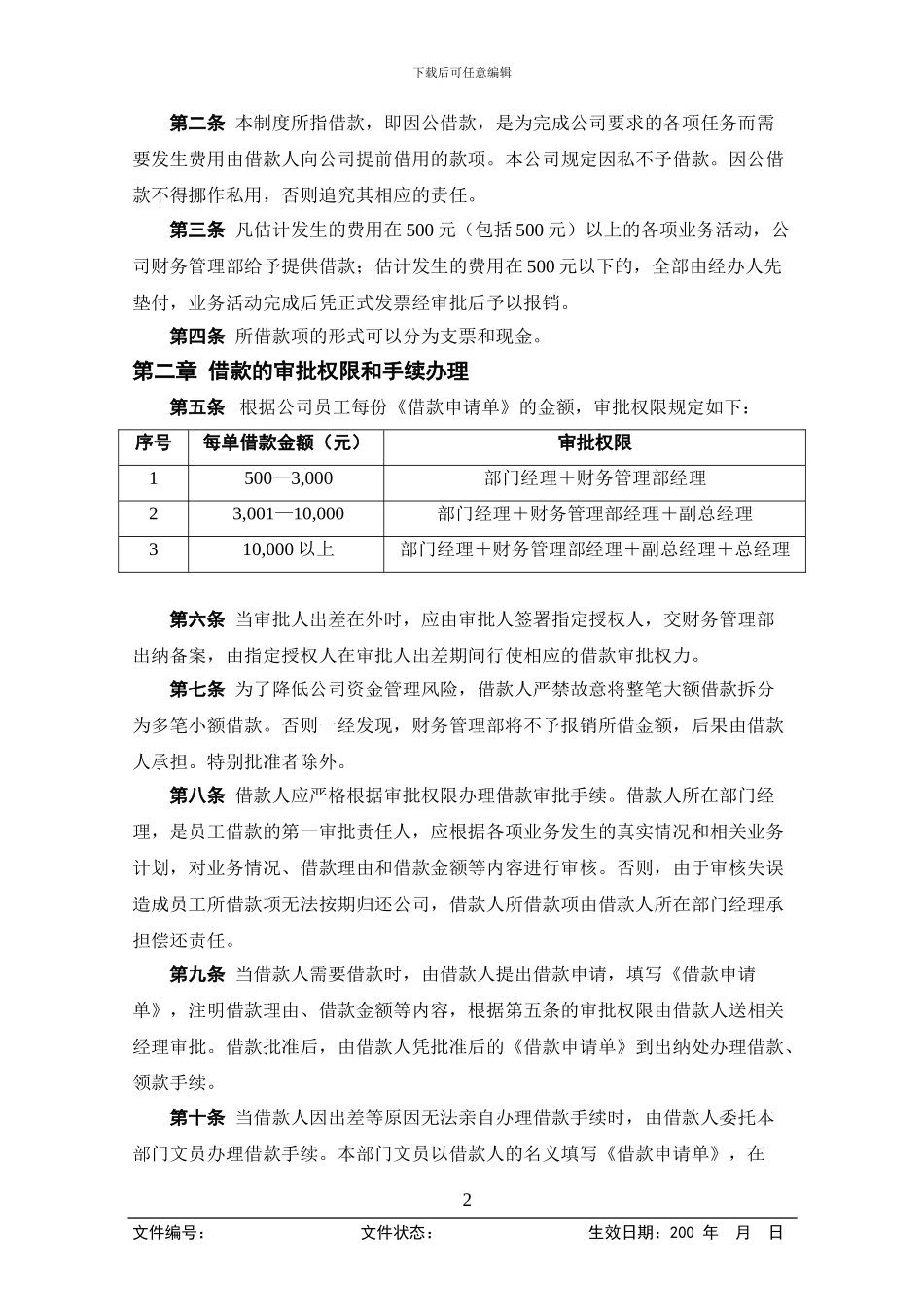 0401因公借款和报销管理制度_第2页