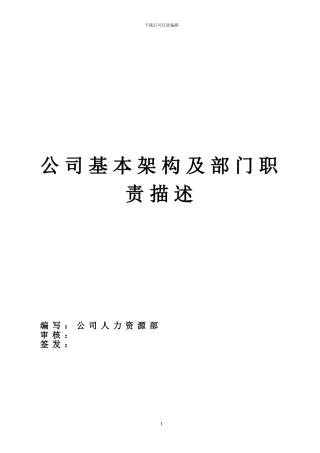 04公司架构及部门职责描述