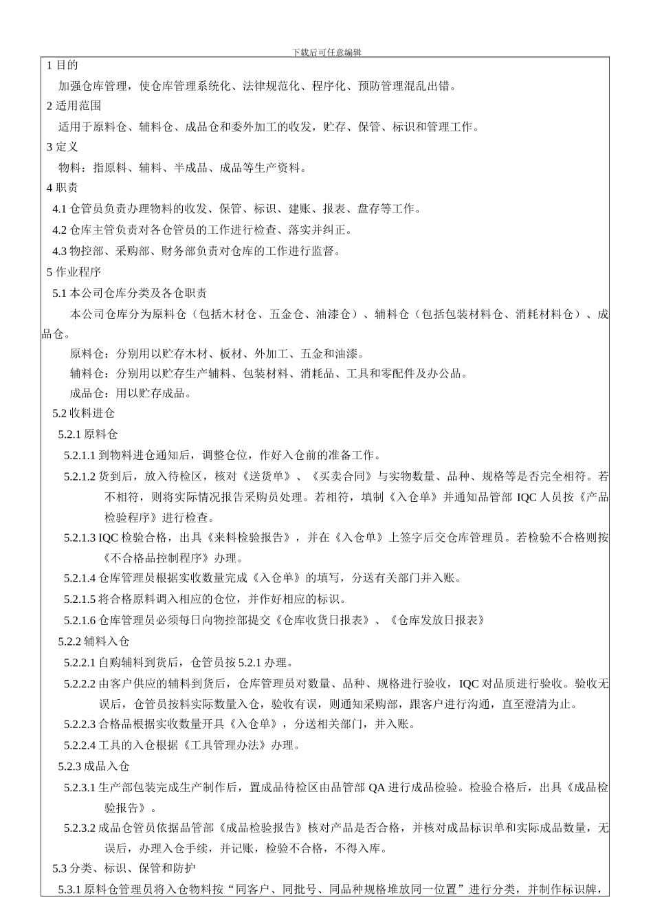 05-ZD-003仓库管理制度_第3页