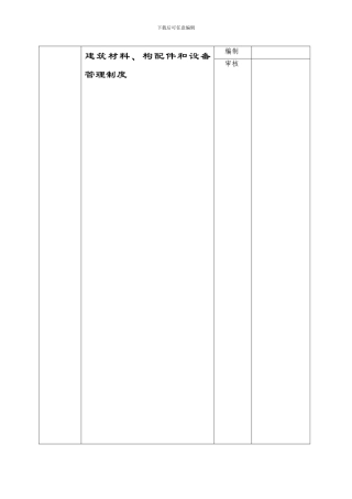 05建筑材料、构配件和设备管理制度