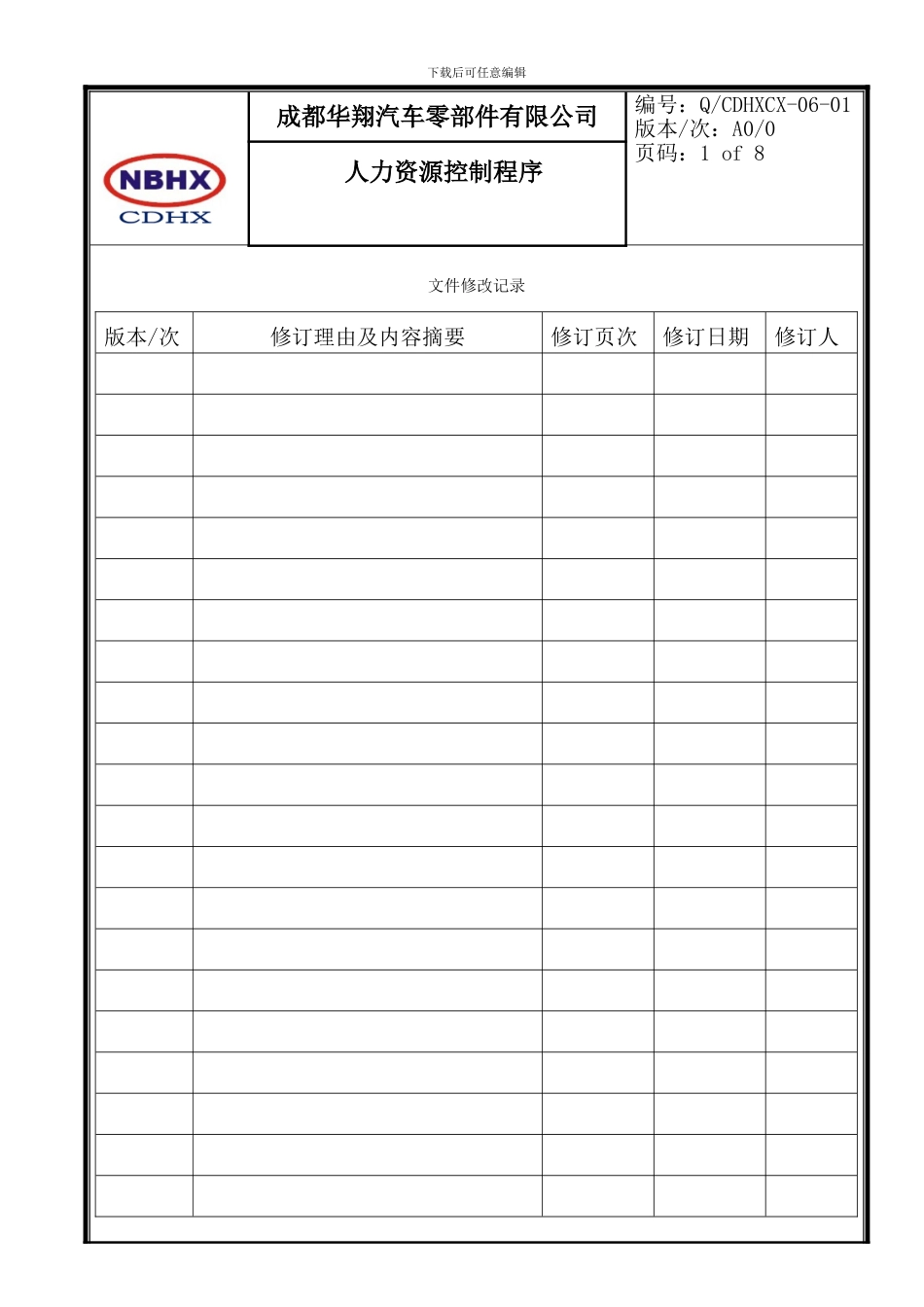 06.01人力资源控制程序_第3页