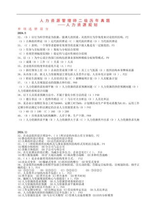 07-12年11月HR二级人力资源规划历年真题