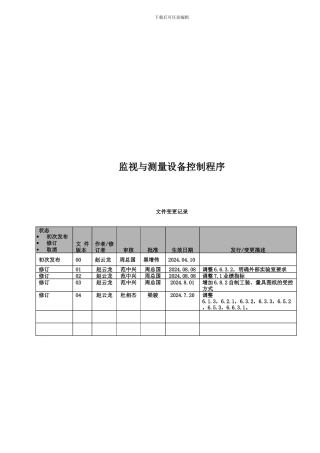 0720监视和测量设备控制程序