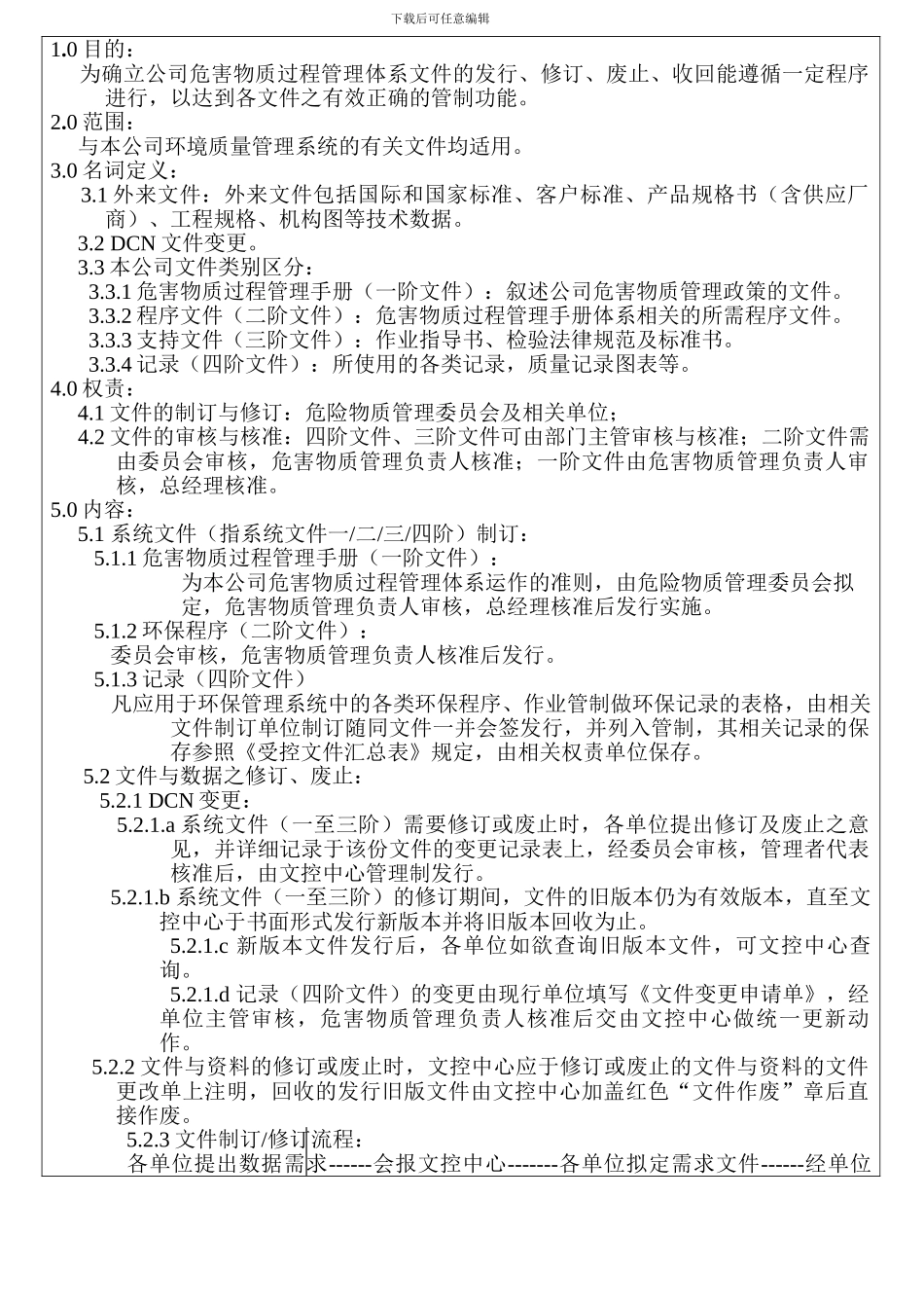 1-环保文件与资料记录管制作业程序_第2页