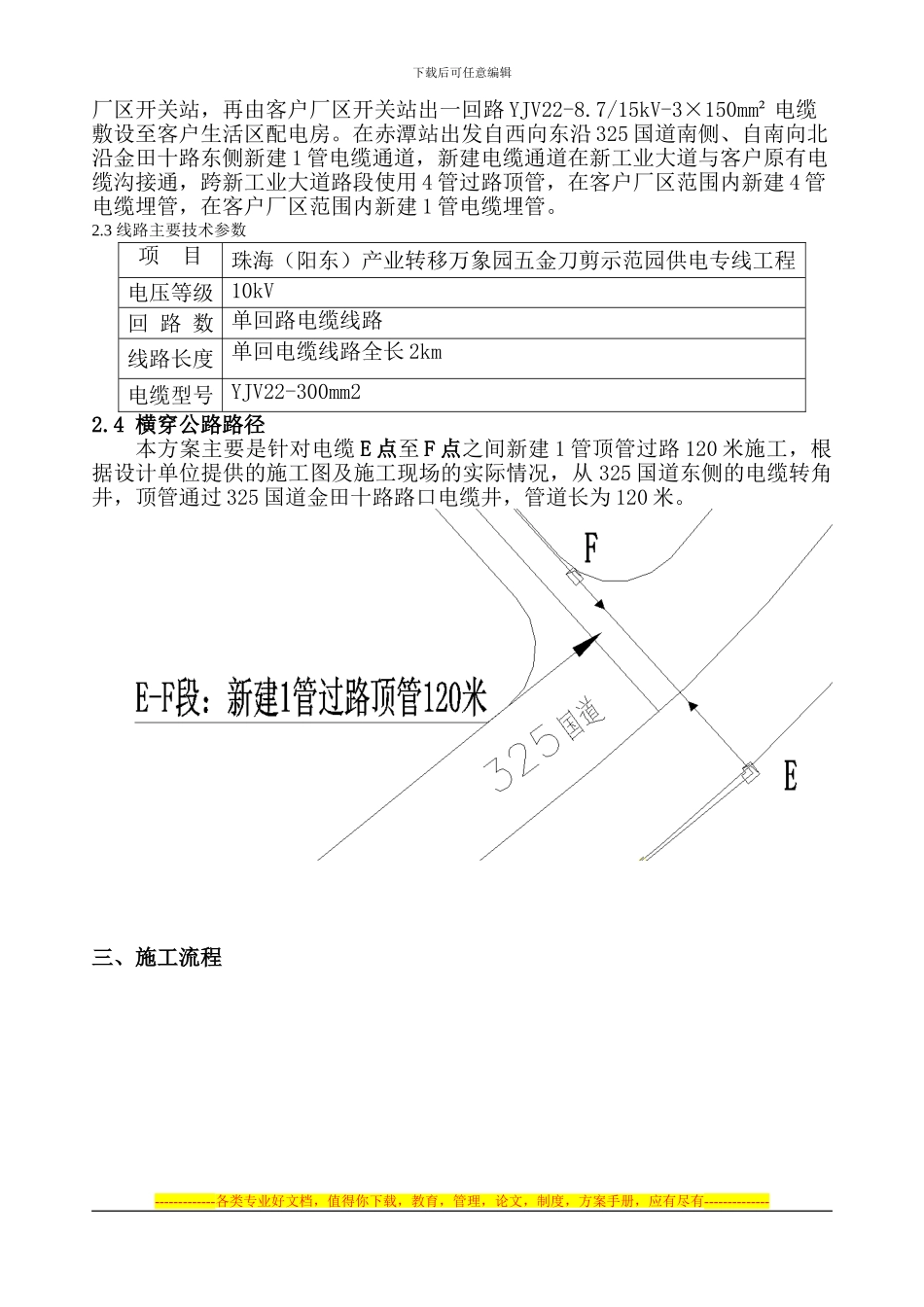 10kV电缆横穿公路顶管施工方案_第2页