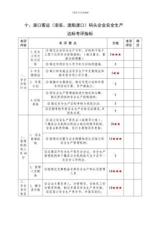 10、港口客运码头企业安全生产