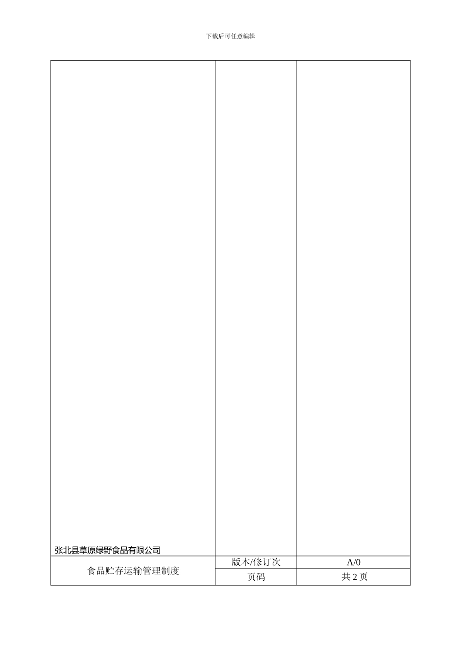 11111食品贮存运输管理制度_第3页