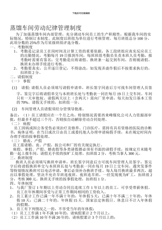 14劳动纪律管理制度