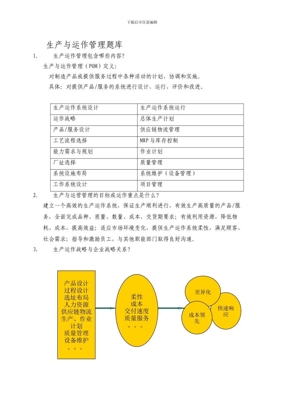 14生产运作管理题库_第1页