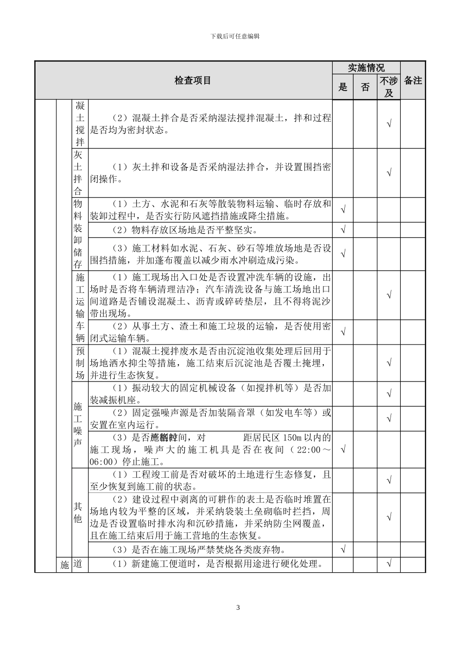 160429施工现场环保检查表_第3页