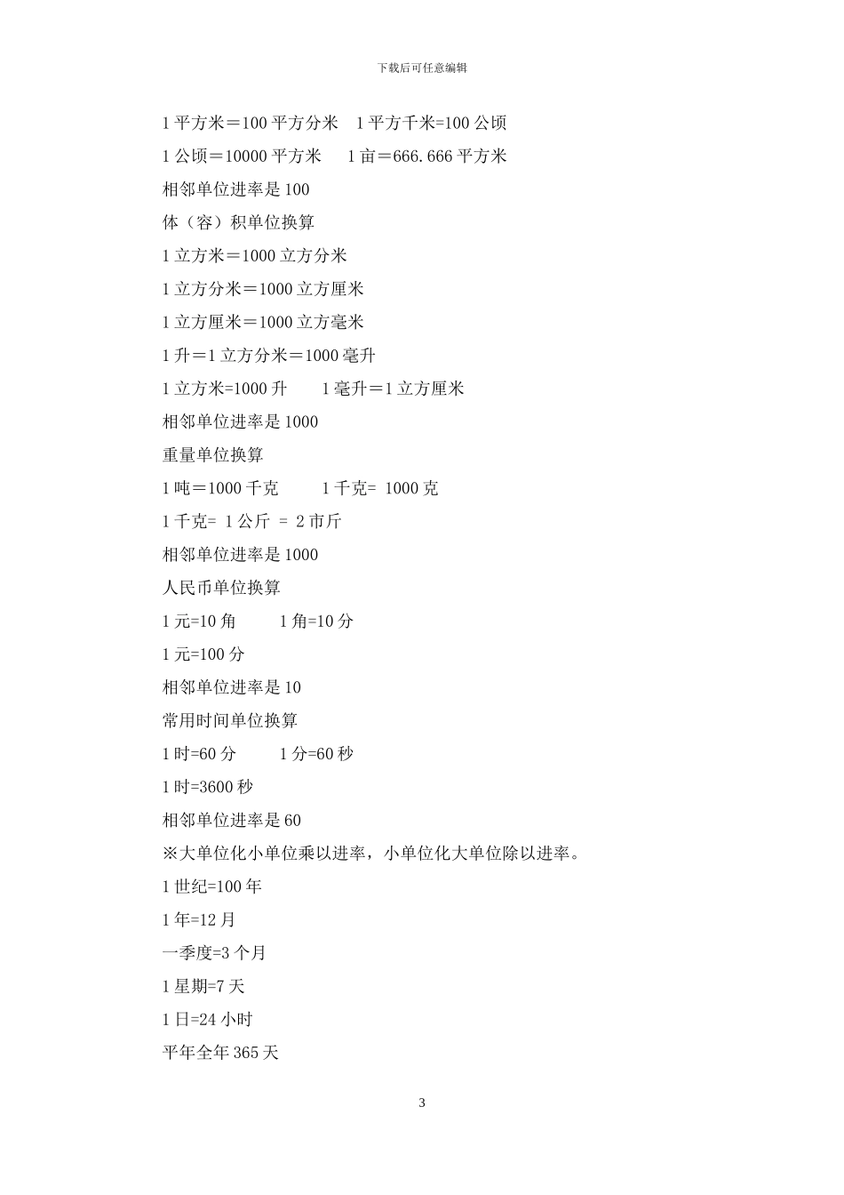 1—6年级小学数学公式大全_第3页