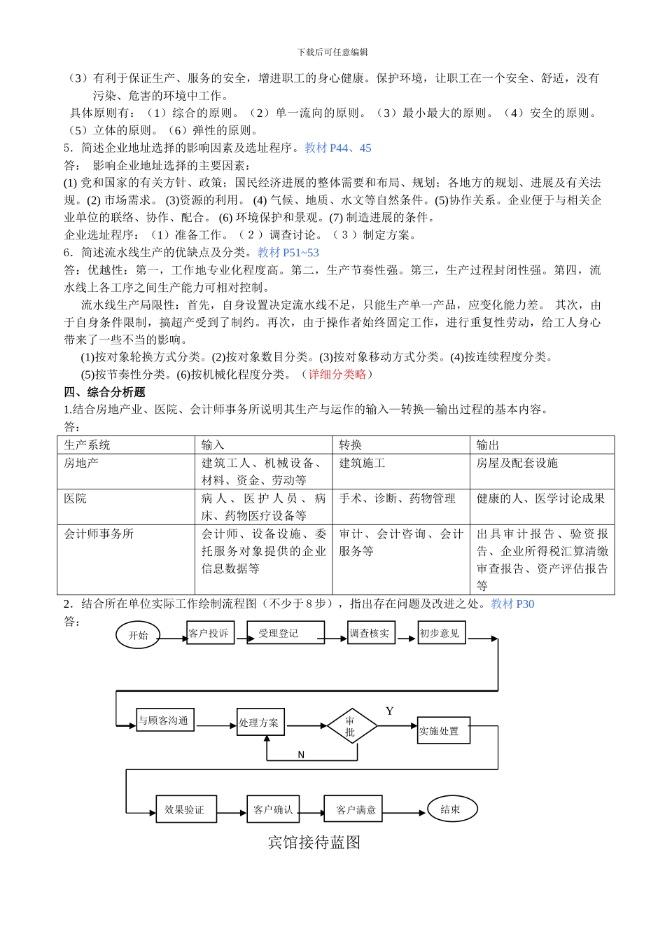 1《生产与运作管理》平时作业参考答案_第3页