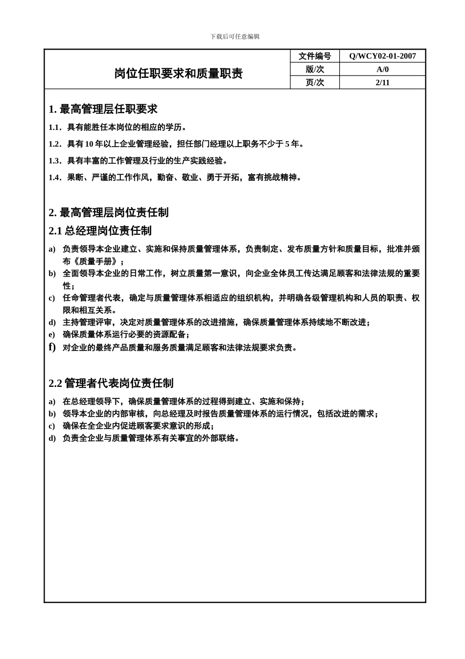 1岗位任职要求和职责_第2页