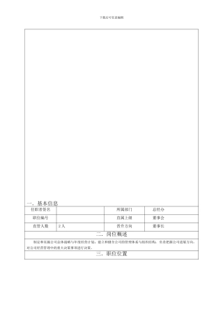 1总经理岗位职责范本