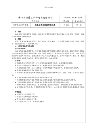 1质量职责和权限控制程序