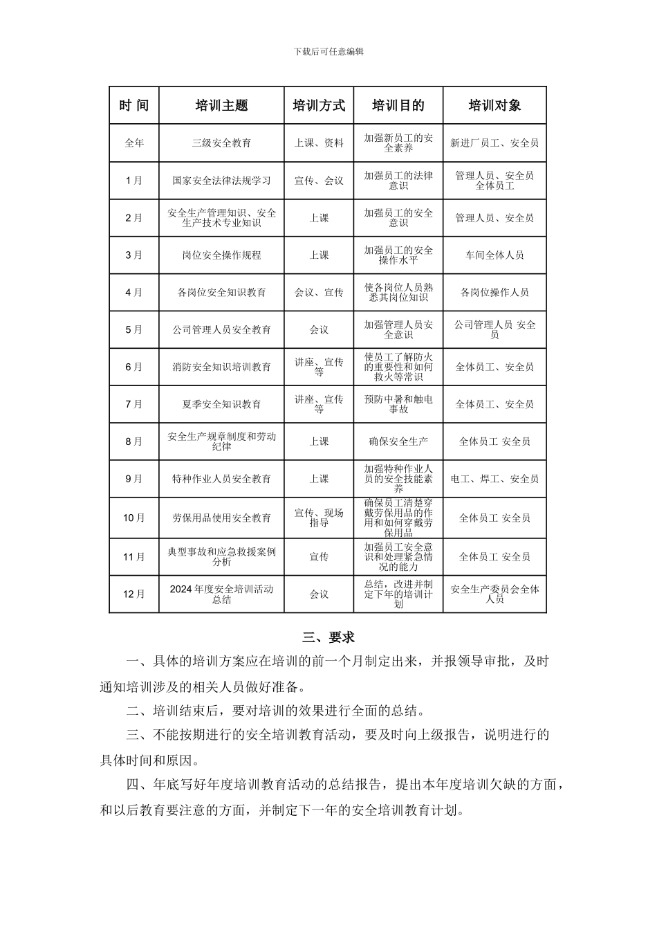 2012年度安全生产教育培训计划_第3页