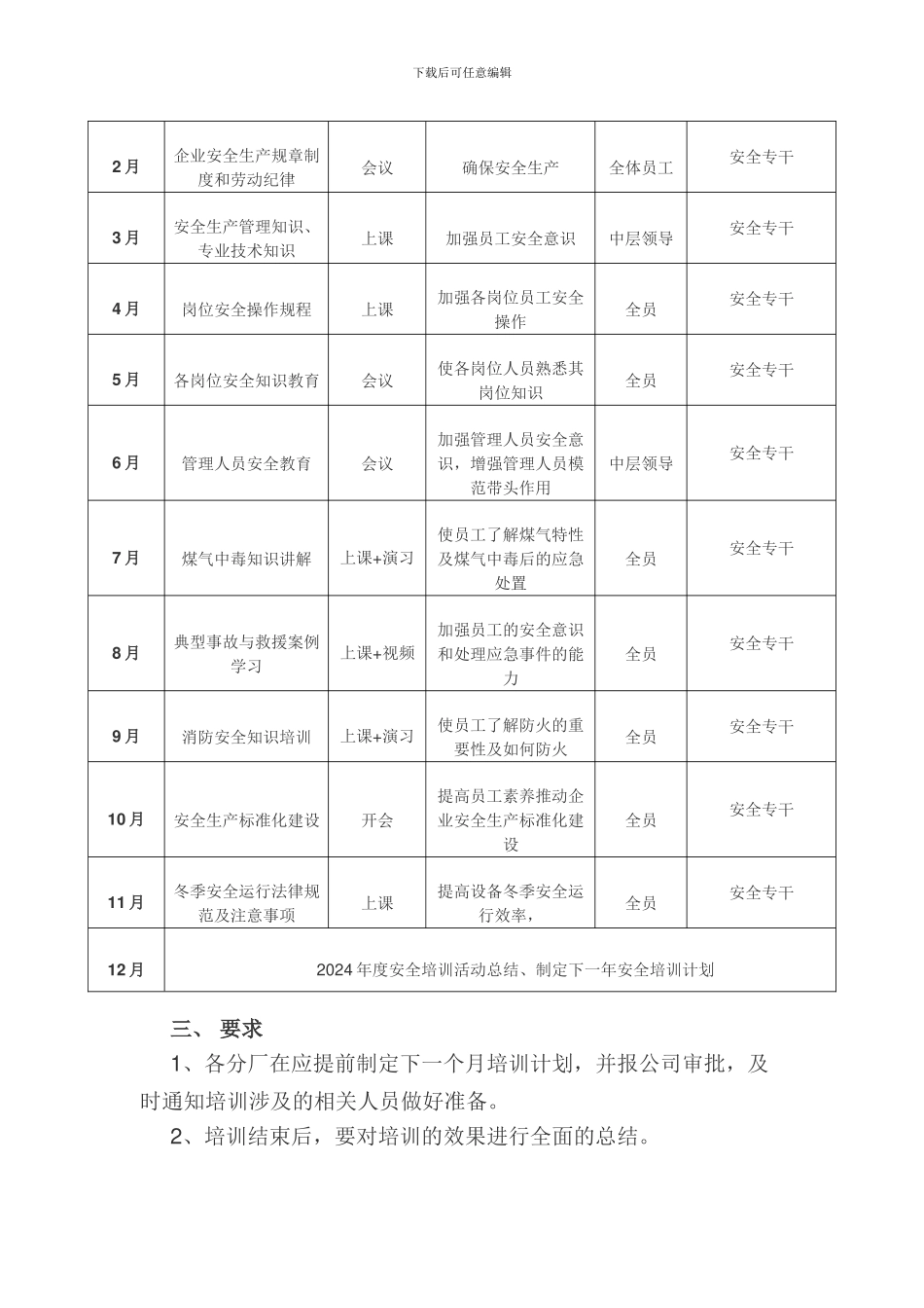 2017年度安全教育培训计划_第3页