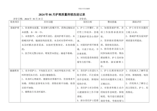 2024--06月-护理质量持续改进记录