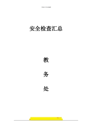 2024-2024学年年底安全检查