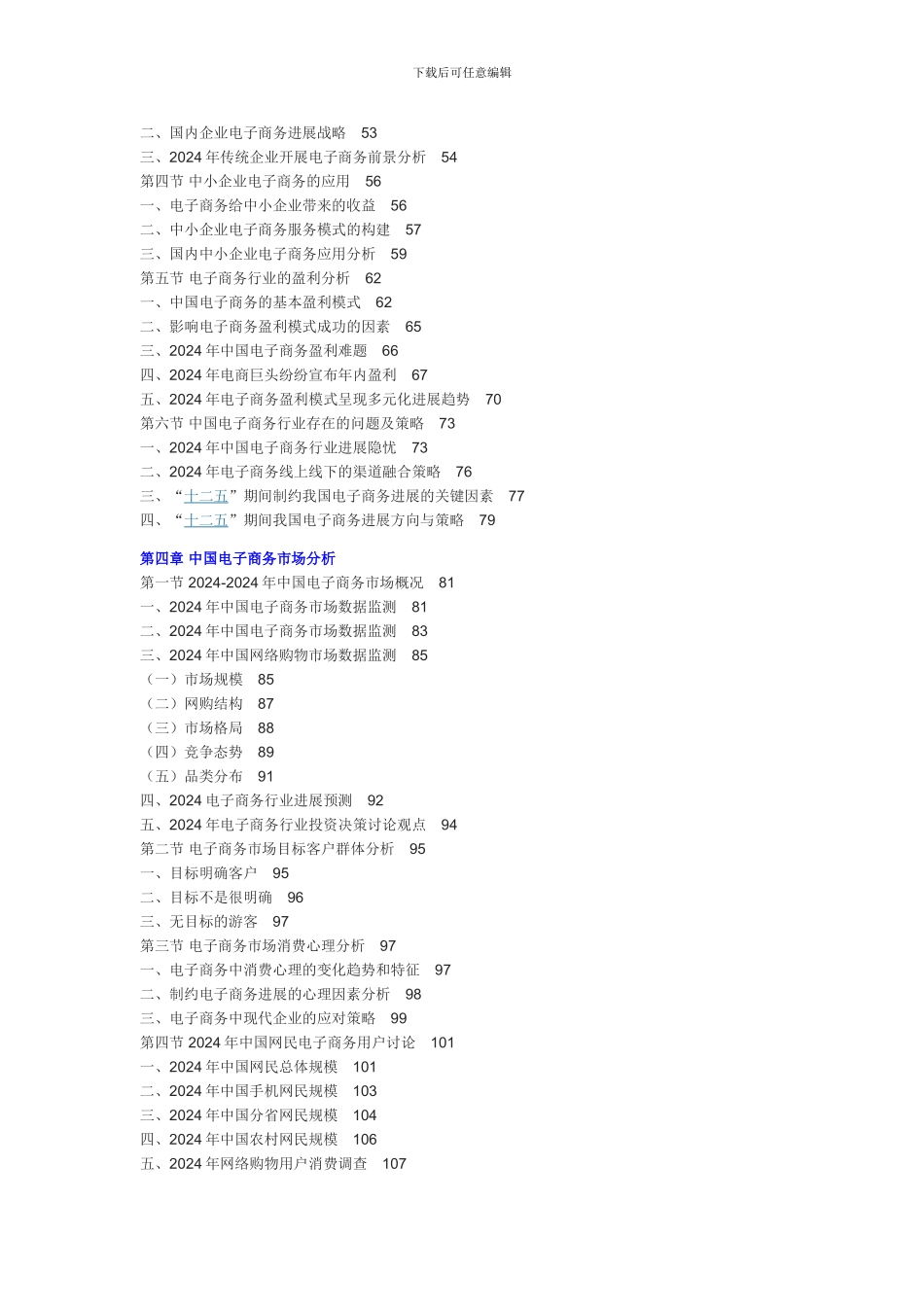 2024-2024年中国电子商务行业市场现状发展分析及投资前景预测报告_第3页