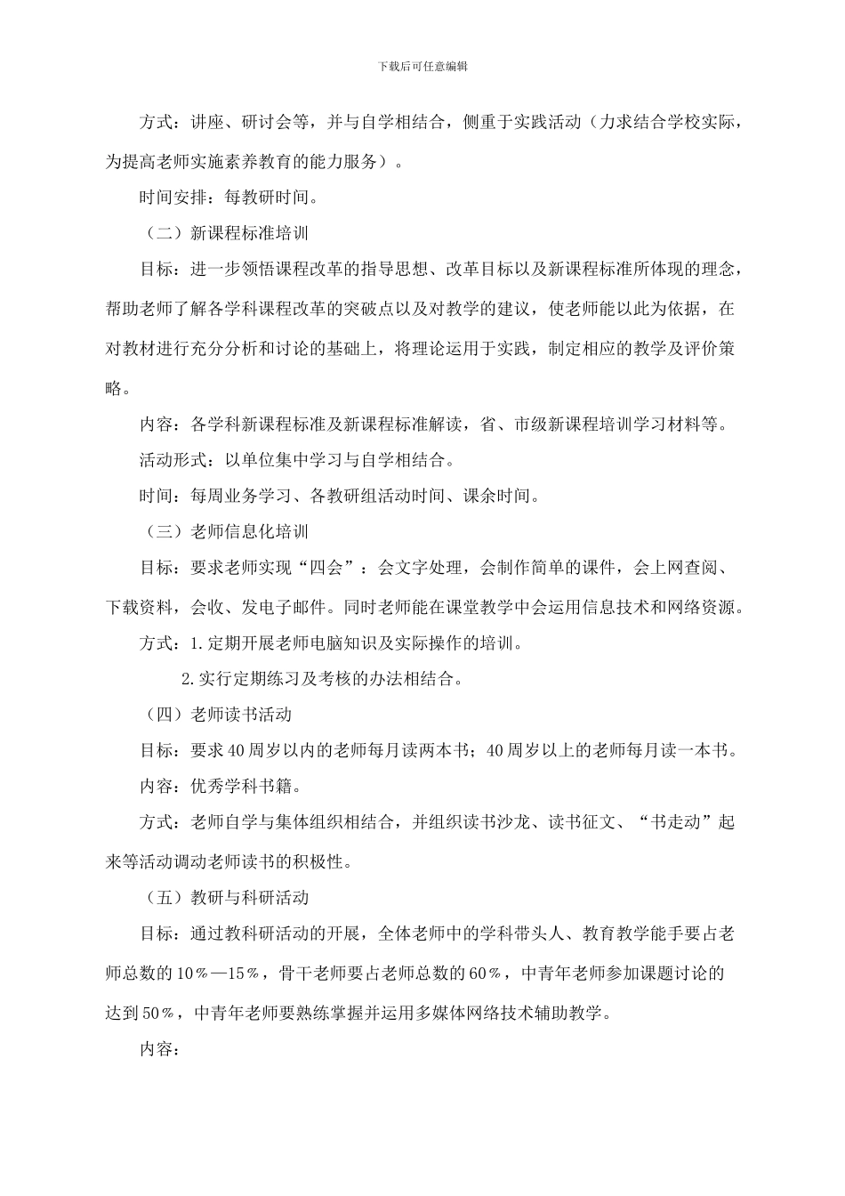 2024-2024教师培训计划与实施方案_第2页