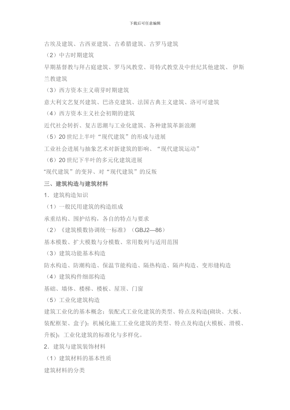 2024-建筑学中级职称考试大纲_第3页