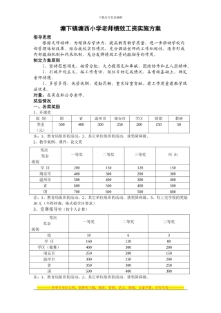 2024.9瑞安市塘下镇塘西小学奖惩制度