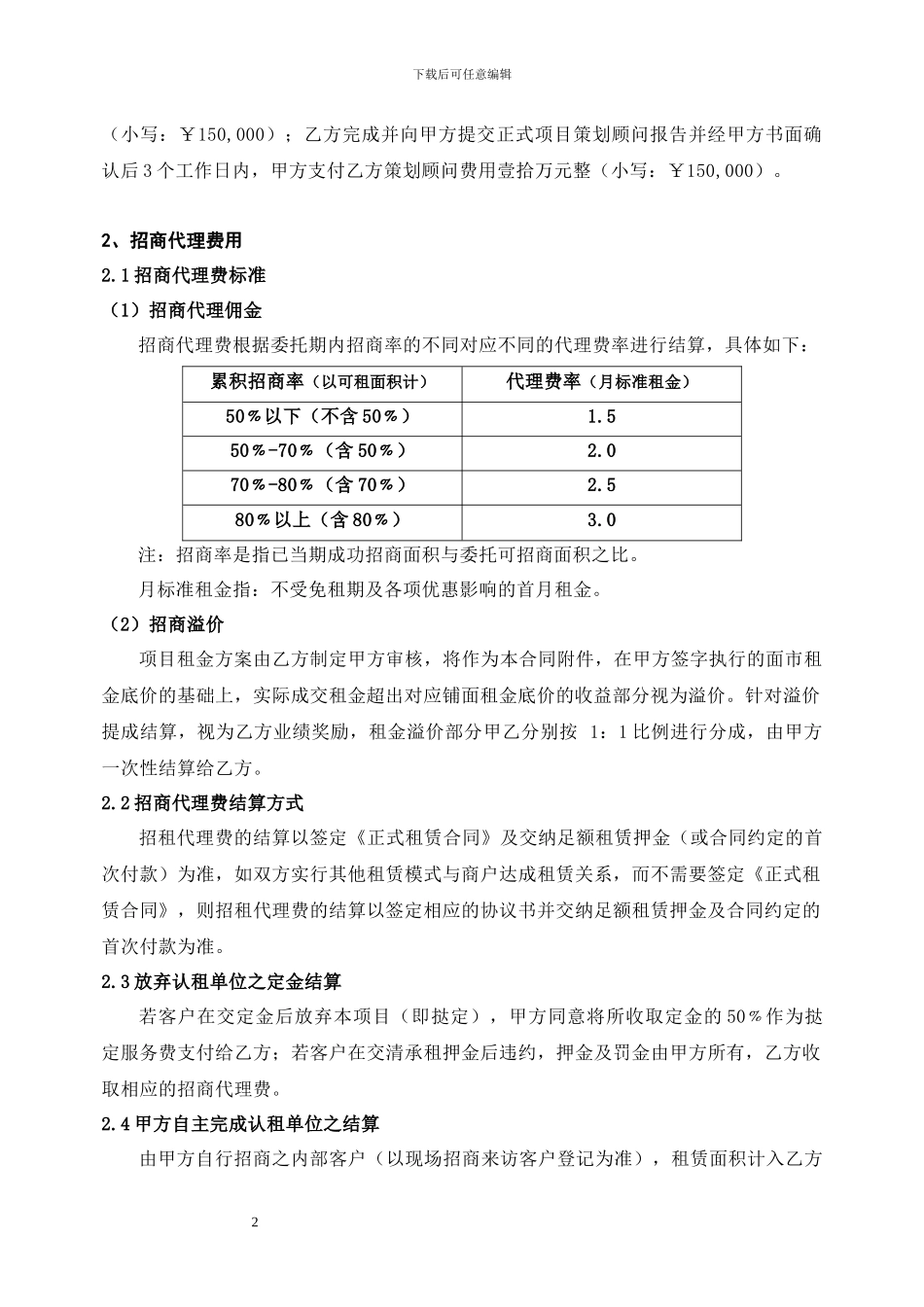 20241212项目策划招商代理合同_第2页