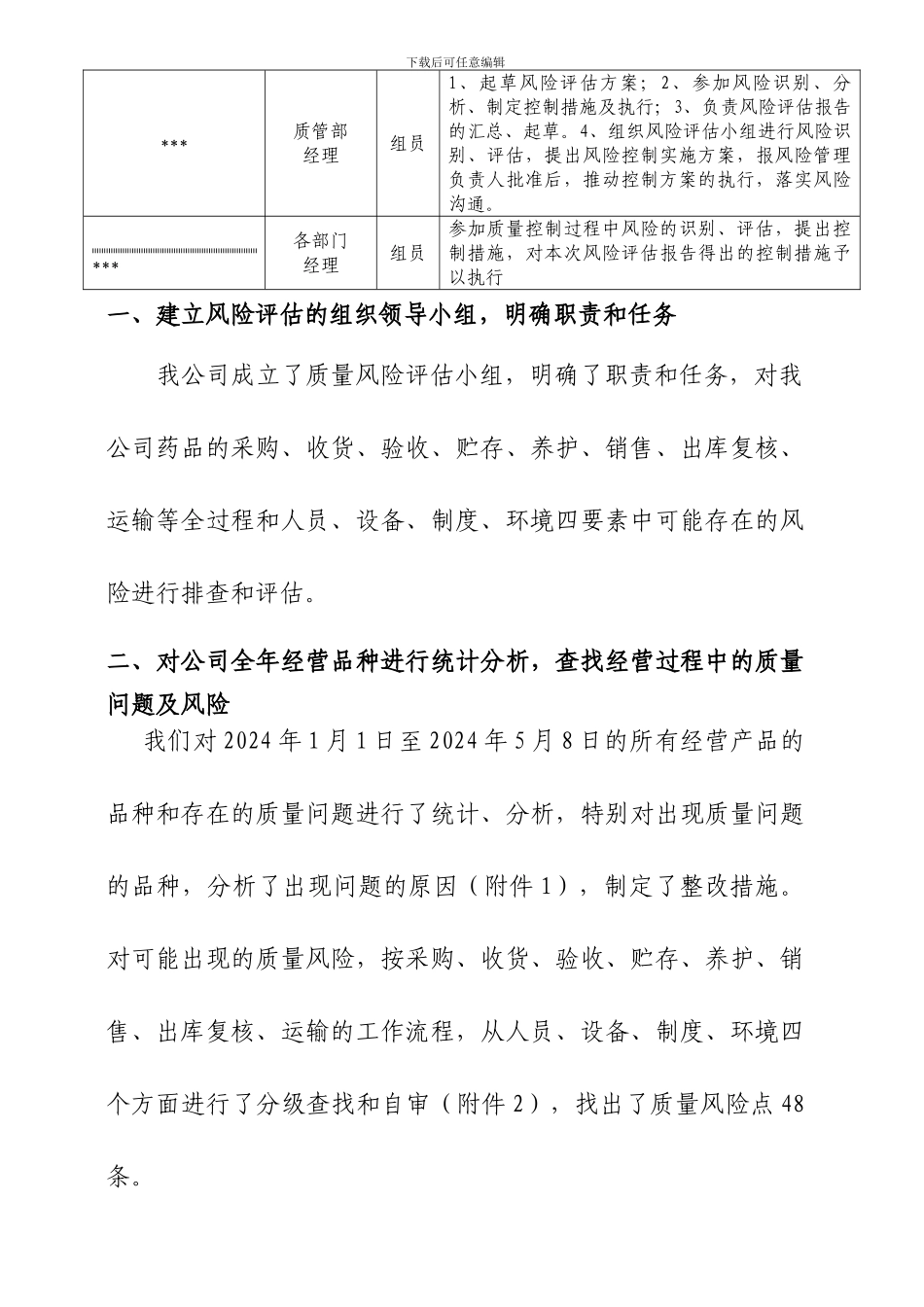 2024GSP质量风险排查与评估报告使用模板_第2页