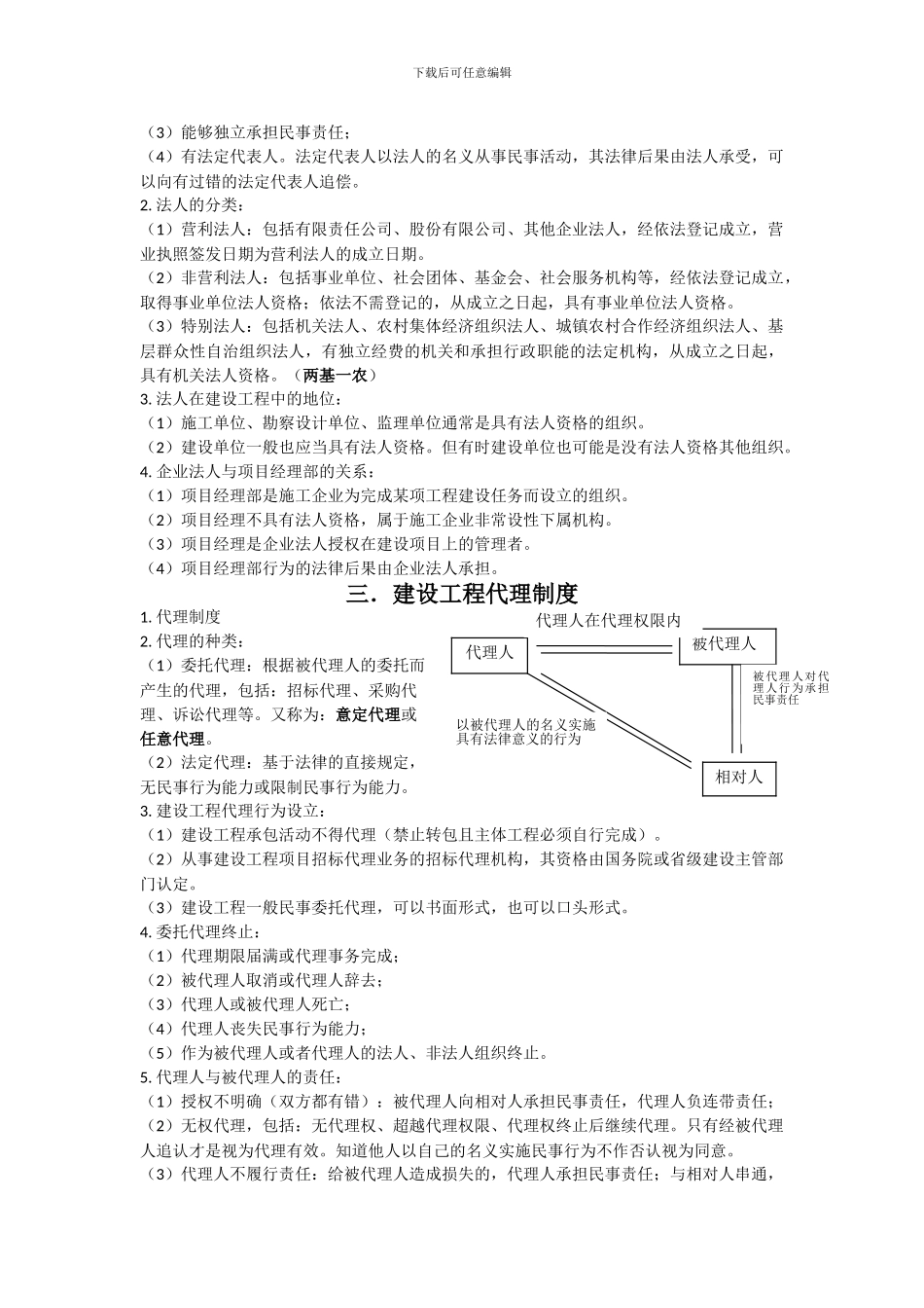 2024一级建造师法规考试重点_第2页