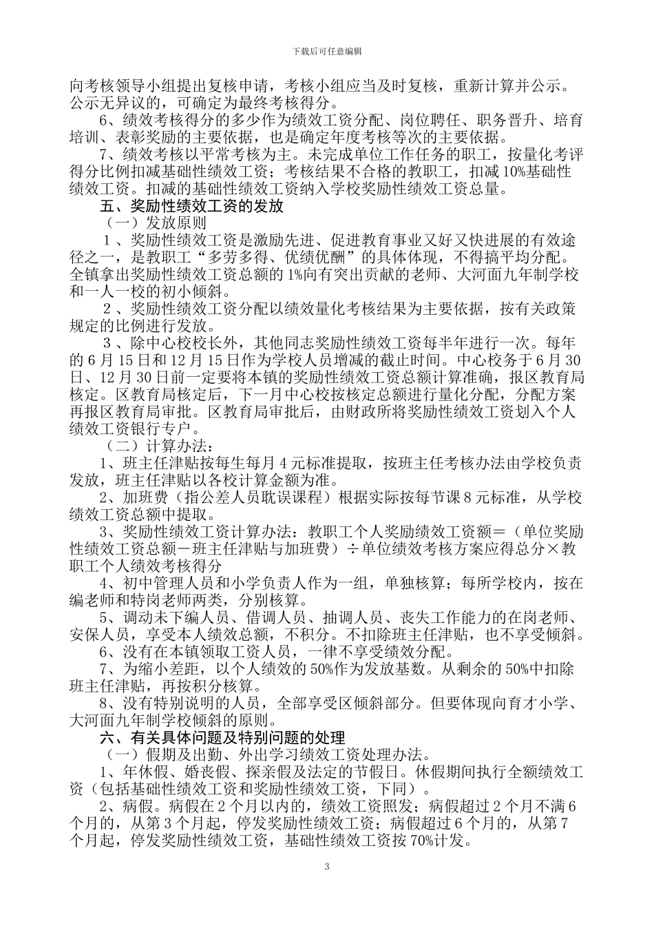 2024中小学绩效考核方案_第3页