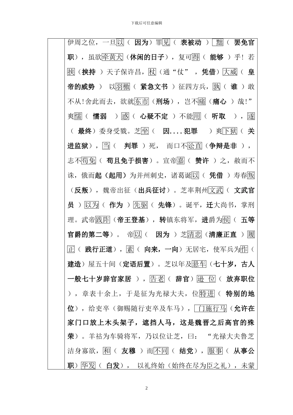 2024全国卷1文言文挖空训练教师版_第2页