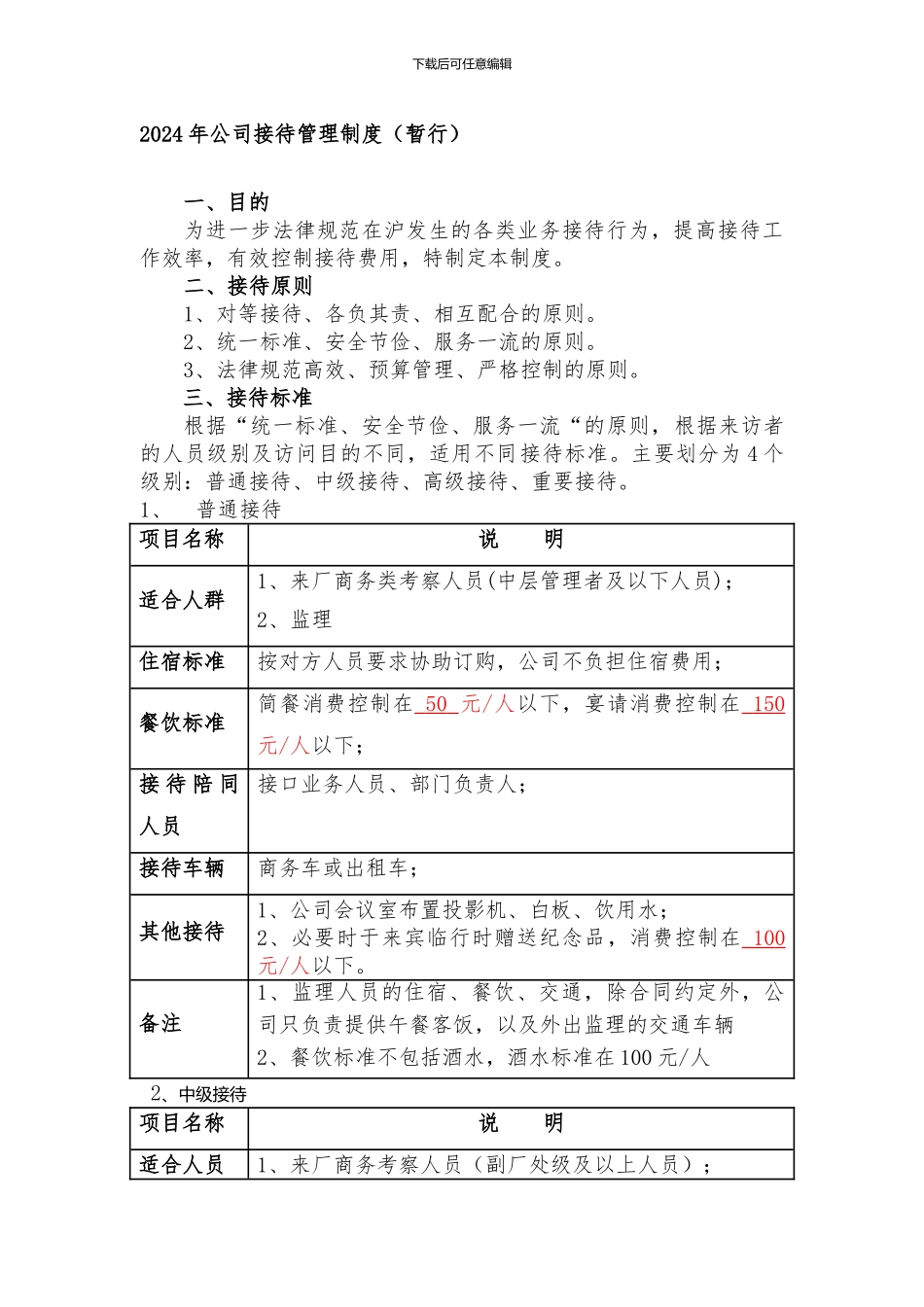 2024公司接待管理制度_第1页