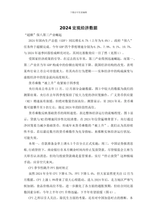 2024宏观经济数据