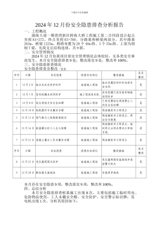 2024年12月份安全隐患分析