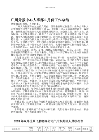 2024年6月份工作总结