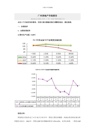 2024年一季度广州房地产市场报告