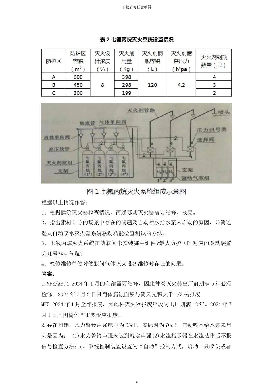 2024年一级消防工程师《案例分析》考试真题及答案_第2页
