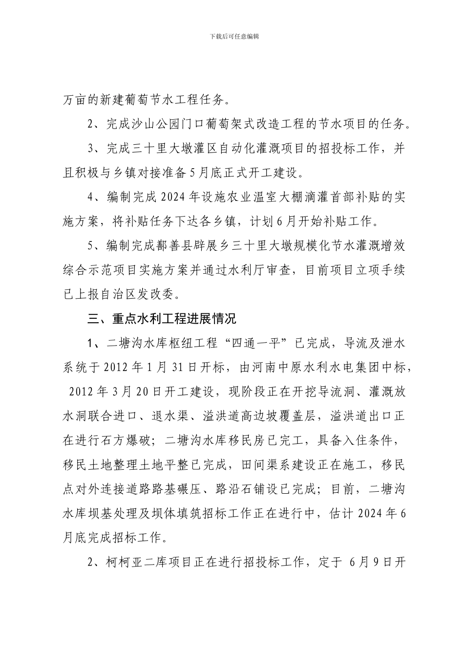 2024年上半年水利工作总结_第2页
