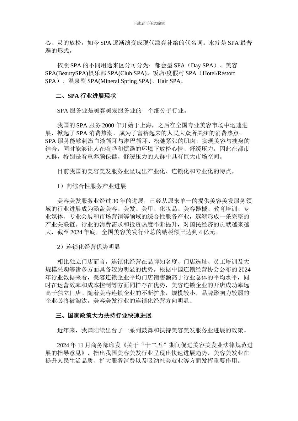 2024年中国SPA行业市场前景研究报告_第2页