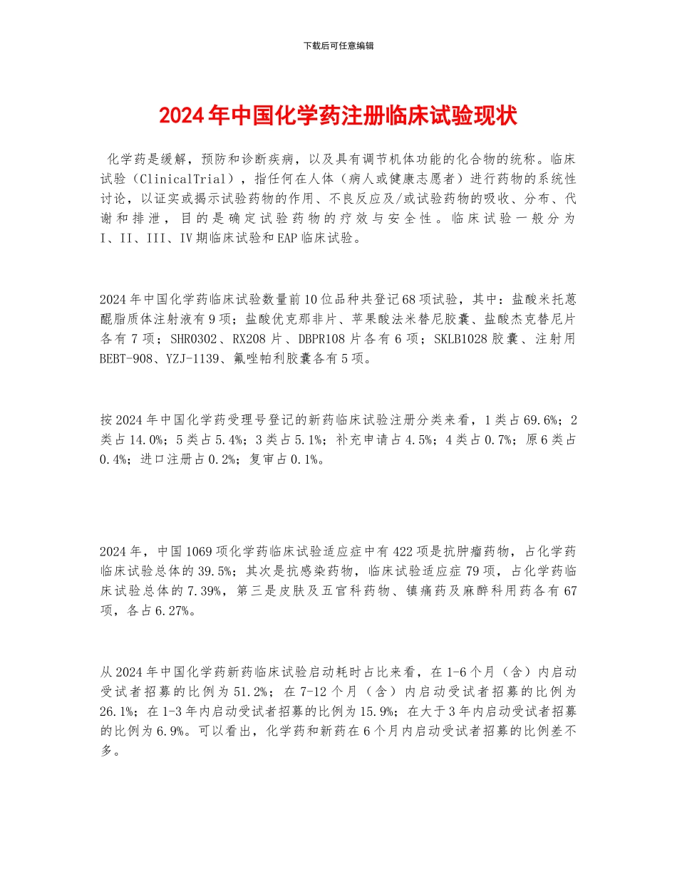 2024年中国化学药注册临床试验现状_第1页