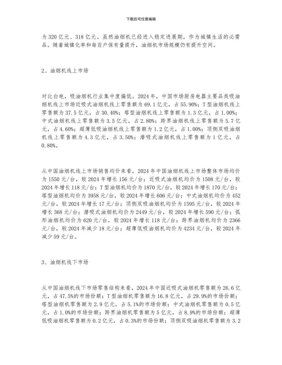 2024年中国油烟机行业销售现状及行业发展趋势_第2页